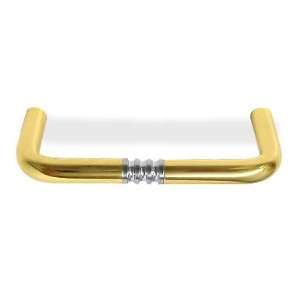   Brass Pull With Chrome Bands   3 LQ P50343C PLC C