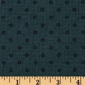  44 Wide Moda Remembrance Grid Dots Teal Fabric By The 