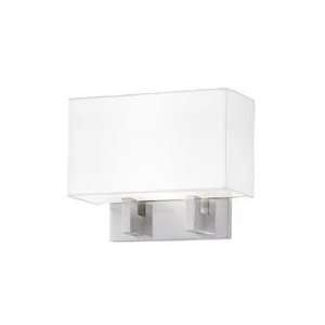  Nulco Lighting Lamda ADA Sconce with White Linen Shade in 