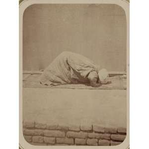  Muslims.prayer,ceremonies,religion,kneeling,c1865