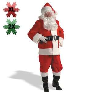 Lets Party By Halco Kris Kringle Suit Adult Plus Costume / Red   Size 