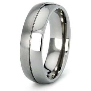 7mm Titanium Ring with Duo Finish Jewelry