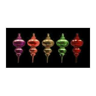     16 Inch Red Glitter Finial Drop Oversized Ornament