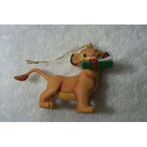 Grolier Disney Simba w/ Gift Hanging Christmas Ornament Collectible