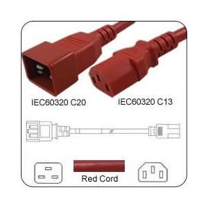  PowerFig PFC2014C13144R AC Power Cord IEC 60320 C20 Plug to C13 