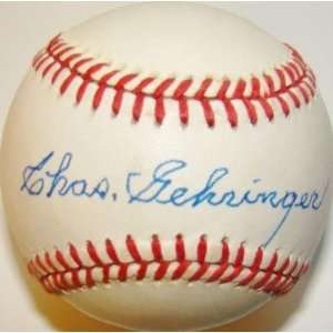  Chas Gehringer SIGNED AUTOGRAPHED NL Baseball TIGERS NM/MT 