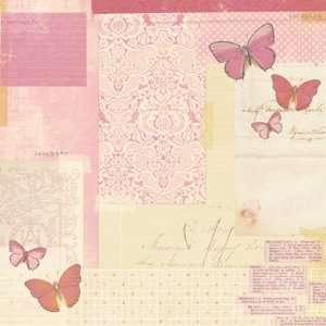    Cutn Paste Glitter Paper 12X12 Butterfly Memori