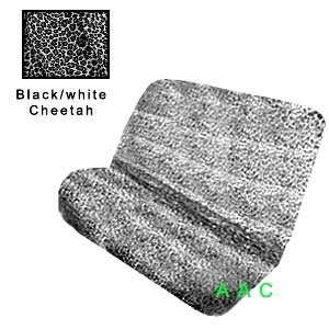   Animal Print Bench Seat Cover   Cheetah Black and White Automotive