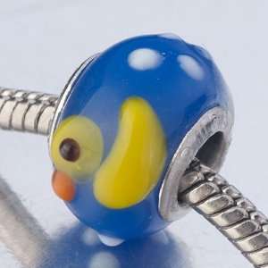 Cute Duck Murano Glass Beads Fits Pandora Charm Bracelet