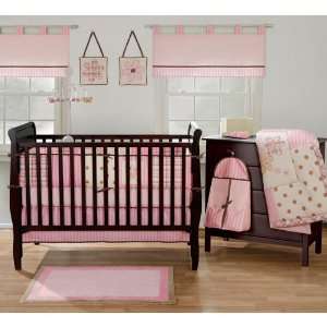   Grace 10 Piece Crib Bedding Set Girls Pink Flowers Nursery to Go Baby