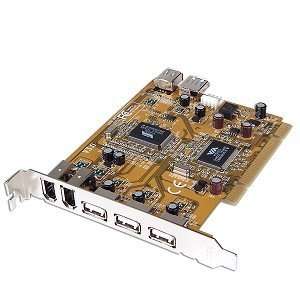  USB 2.0 + IEEE 1394a FireWire Combo Host Adapter PCI Card 