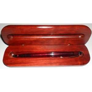  Cross Solo Translucent Red Ballpoint Pen in Wooden Gift 