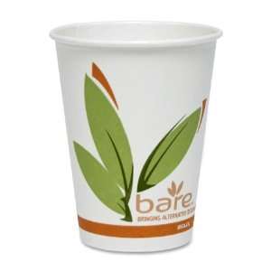  Solo Bare Hot Cup,12oz   50 / Pack   Paper   White Office 