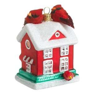  Ornaments To Remember Birdhouse (Red) Hand Blown Glass Ornament 