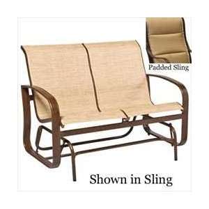  Martinique Padded Sling Gliding Love Seat   Aluminum Patio 