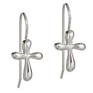   Tiffany Inspired Elsa Cross Dangle Earrings  Silver Jewelry
