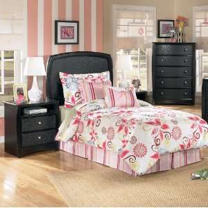  Enchanted Glade Childrens Twin Panel Headboard in Black 
