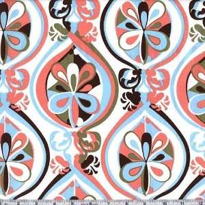  45 Wide Carnaby Street Fleur Ovals Powder Fabric By The 