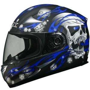  AFX FX 90 Skull Helmet   Medium/Blue Skull Automotive