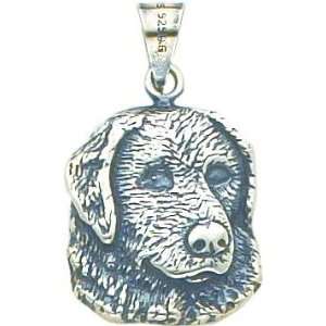  Sterling Silver Antiqued Labrador Retreiver Dog Charm 
