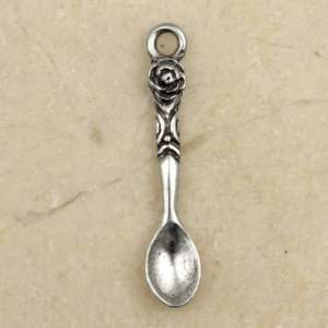  SPOON Sterling Silver Plated Pewter Charm