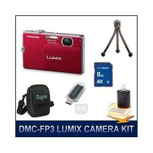 Panasonic LUMIX DMC FP3 FP3 Red Digital Camera , 14 MP, 4x 
