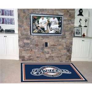  Milwaukee Brewers 5X8 ft Area Rug Floor/Door Carpet/Mat 