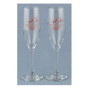 40th Anniversary Flutes   Set of 2  Industrial 