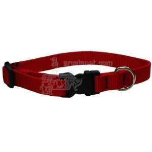  Lupine Nylon Dog Collar Adjustable Red 13 22 inch Pet 