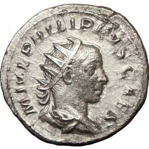 com PHILIP II 246AD Roman Caesar Ancient Silver Roman Coin Philip II 