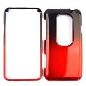HTC Evo 3D Two Tones, Black and Red Hard Case/Cover/Faceplate/Snap On 
