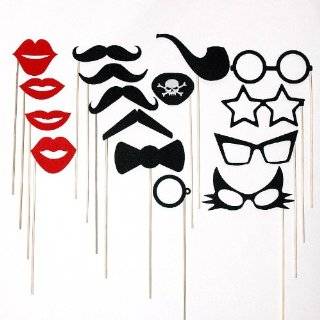  Mustache on a Stick Wedding Favor Party Photo Booth Prop 