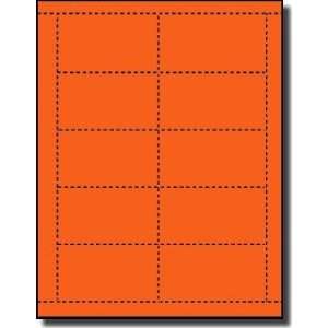  200 Label Outfitters® Orbit Orange Laser InkJet Printable 