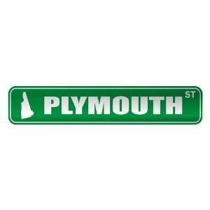   PLYMOUTH ST  STREET SIGN USA CITY NEW HAMPSHIRE