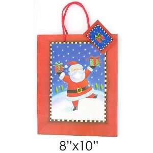  12 Santa Christmas Bags 8x10