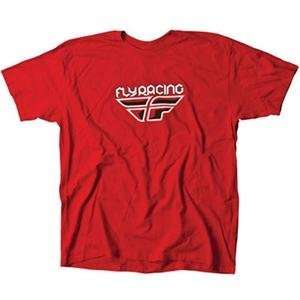  Fly Racing F Wing T Shirt   X Large/Red Automotive