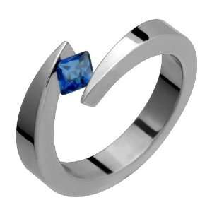  Aramis Unique Helix Titanium Ring with Sapphire Size13.00 