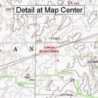 USGS Topographic Quadrangle Map   Cullison, Kansas (Folded/Waterproof)