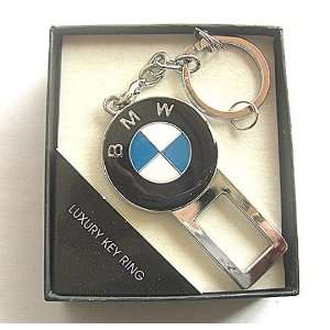  BMW Metal Seat Belt Buckle Alarm Stopper Key Chain 