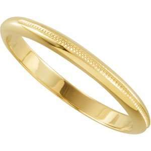    14k Yellow Gold Solitaire Band Ring   Size 6   JewelryWeb Jewelry