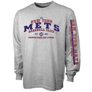   New York Mets Ash Fan Club Long Sleeve T shirt
