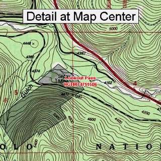  USGS Topographic Quadrangle Map   Lookout Pass, Montana 