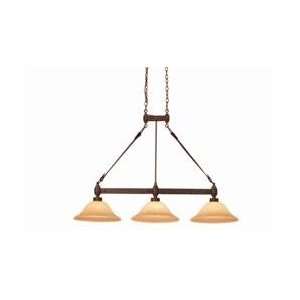 Kalco 4640W White Rodeo Drive Rustic / Country 3 Light Island From the 