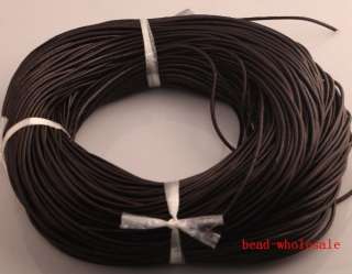   Leather Thread Cord For Necklace Bracelet you choose size color  