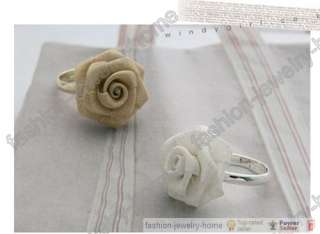 Fashion Lovely Alloy Rose Flower Silver Plated Ring For Sexy Girl 