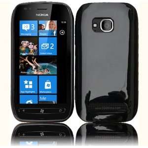VMG T Mobile Nokia Lumia 710 TPU Case Cover 2 ITEM Combo   BLACK SOLID 