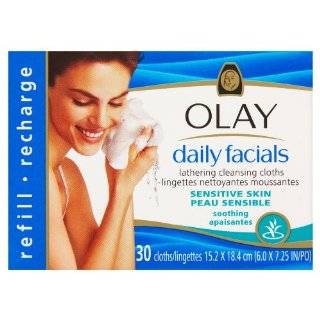 Olay Daily Facials Skin Soothing Cleansing Cloths, Sensitive Skin, 30 