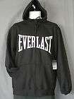 Everlast Hoodie Mens Sizes Black Full Zip Sweatshirt Boxing Sport Gym 