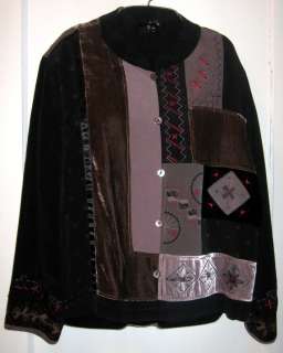 Chicos Design Silk Button Up Jacket Womens Size 1  