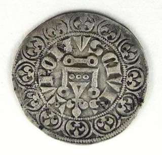  Coinage Phlippe V Medieval Silver Gros Tournois Coin 1316 1322  